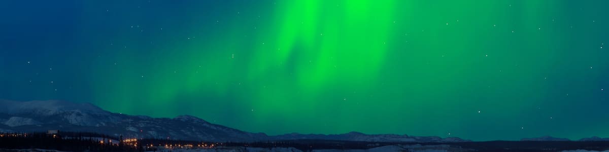 Northern Lights over Downtown Whitehorse