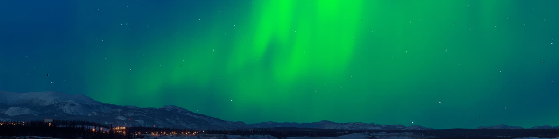 Northern Lights over Downtown Whitehorse