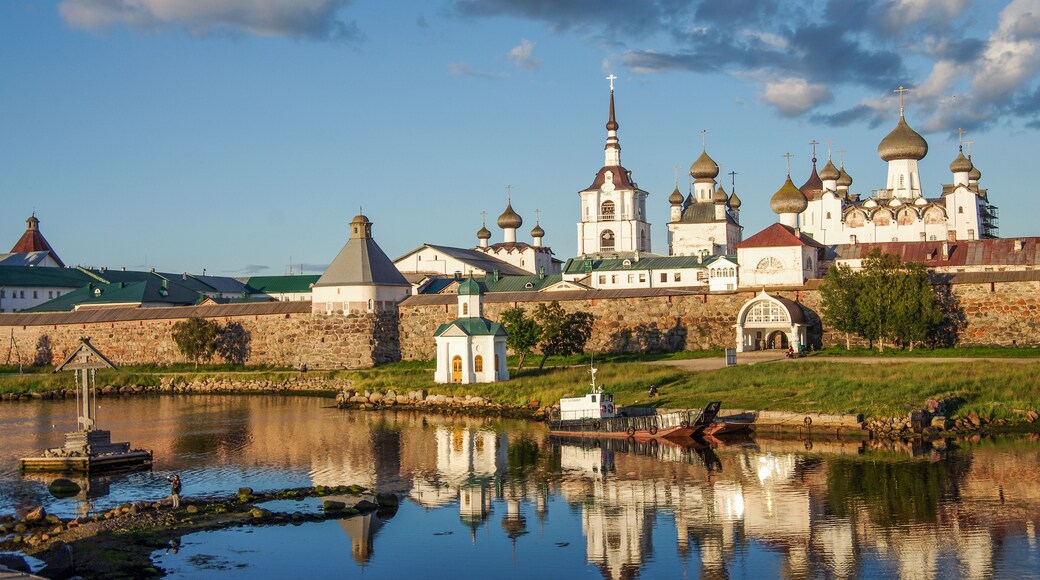SOLOVKI, REPUBLIC OF KARELIA, RUSSIA - August, 2017: Solovki Monastery at summer day
