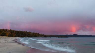 Sunset Over Lake Superior; Wawa, Ontario, Canada