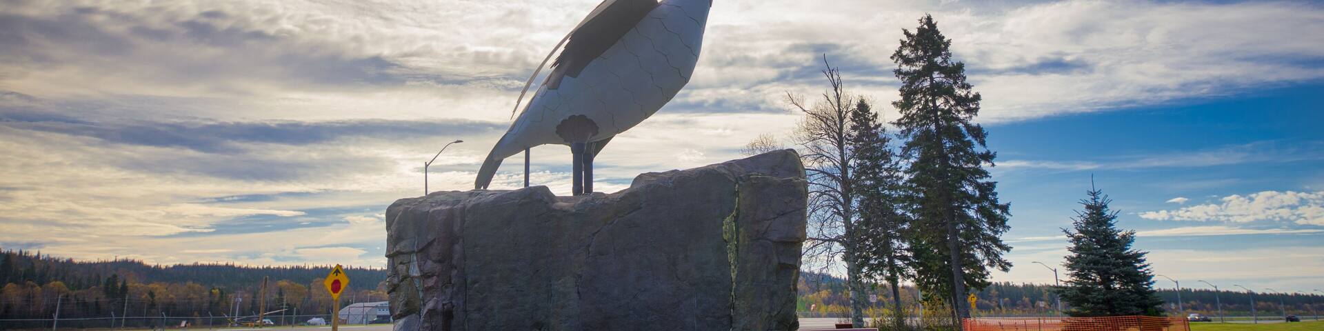 Famous Wawa giant goose statue in Ontario, Canada.