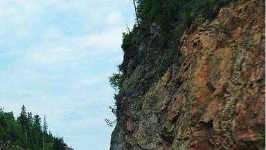 Our 2nd failed attempt to get to Wawa. First time we ran out of gas. 2nd time we were stormed out. The weather got so rough we felt like we were gonna blow off the mountain. Had to race the storm back to Pancake Bay dodging large chunks of hail. It was so black behind us. This photo shows the sunny side ahead of us.