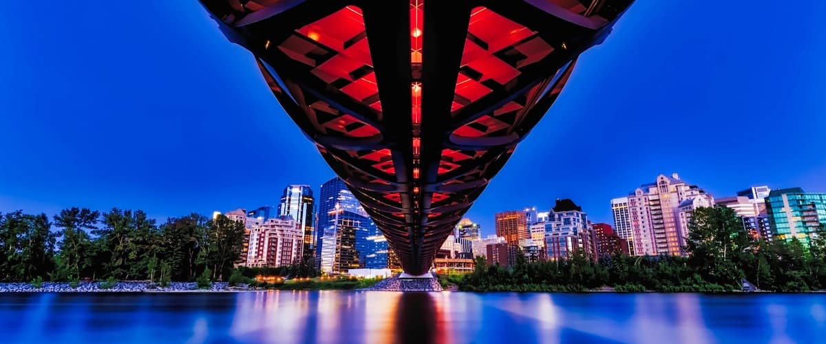 Twilight on the bridge