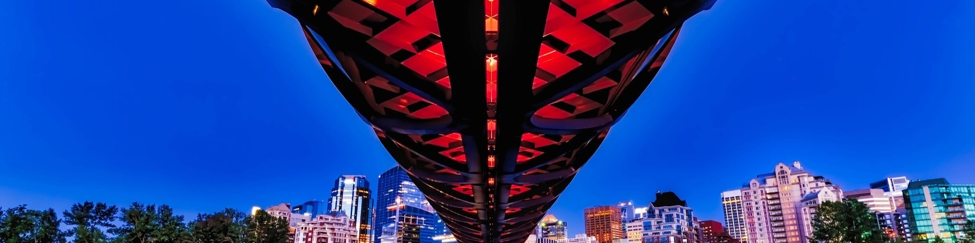 Twilight on the bridge