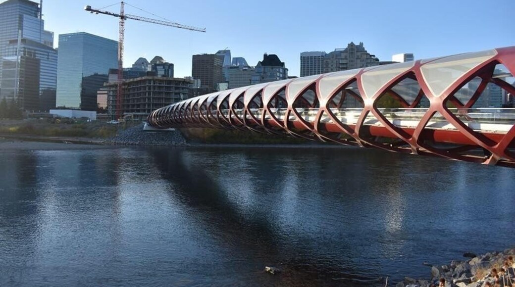 Peace Bridge over Bow River, Calgary. Photo taken September 2017 #river