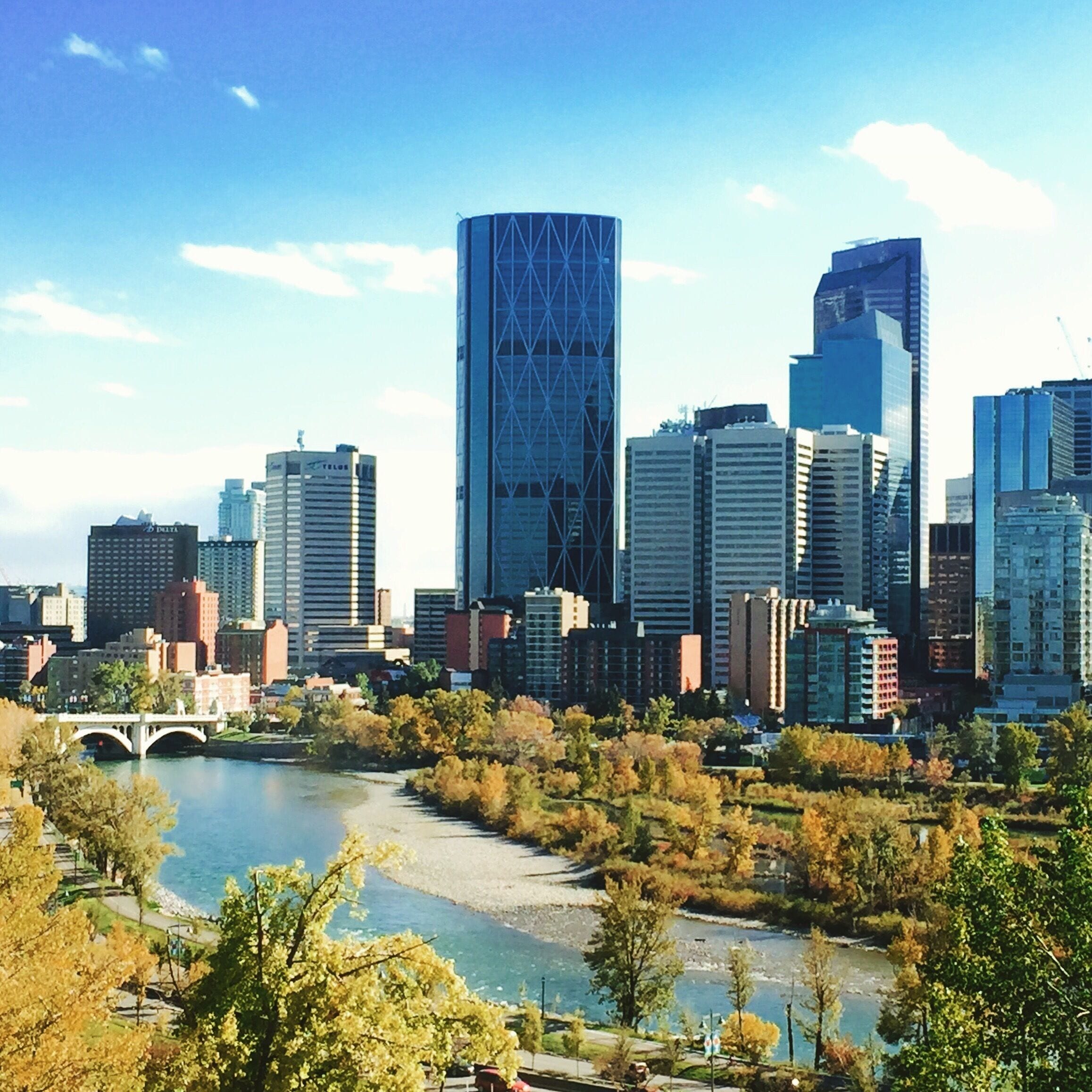 Calgary, Canada 

View of downtown Calgary from Prince's Island Park. It was a lovely warm September day. 