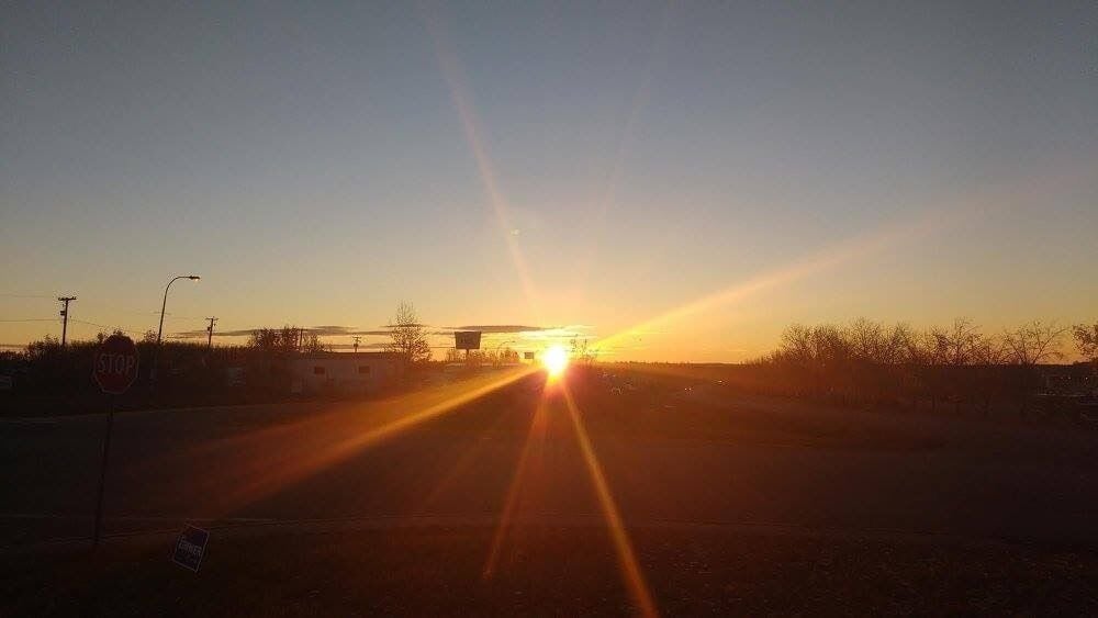 Fort Nelson has the most beautiful sunsets and sunrises in the world. 