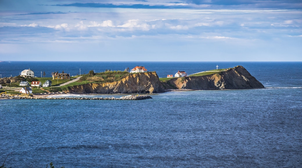 View on Mont Joli Cape, a cape located right next to the Percé rock in Gaspésie (Quebec., Canada)
