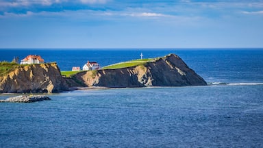 View on Mont Joli Cape, a cape located right next to the Percé rock in Gaspésie (Quebec., Canada)