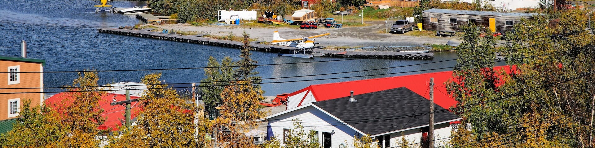view over the back bay of Yellowknife/ Autumn in Yellowknife/ Northwest Territories, Shutterstock ID 514027276, SF SSA Case with Manager Approval: Case 07151371, Job: Prepay credit, Client/Licensee: ,