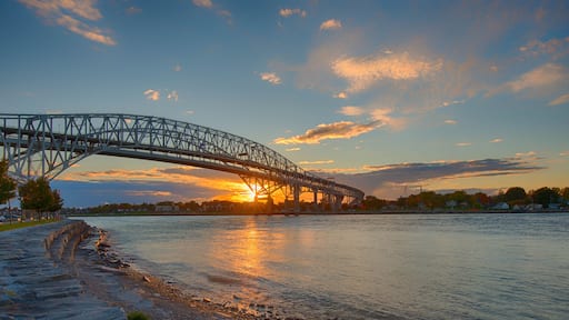 Bluewater Bridge, Sarnia, Ontario sunset