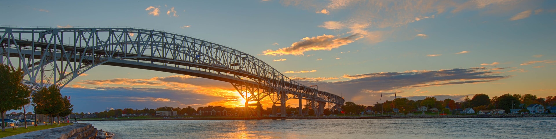 Bluewater Bridge, Sarnia, Ontario sunset