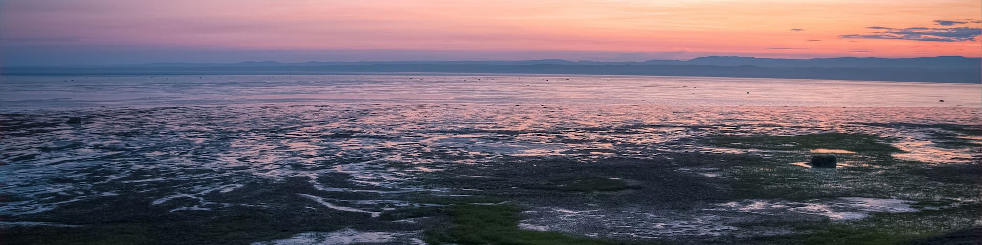 Remnants of sunlight over the horizon, Sept-Iles, Quebec, Canada
