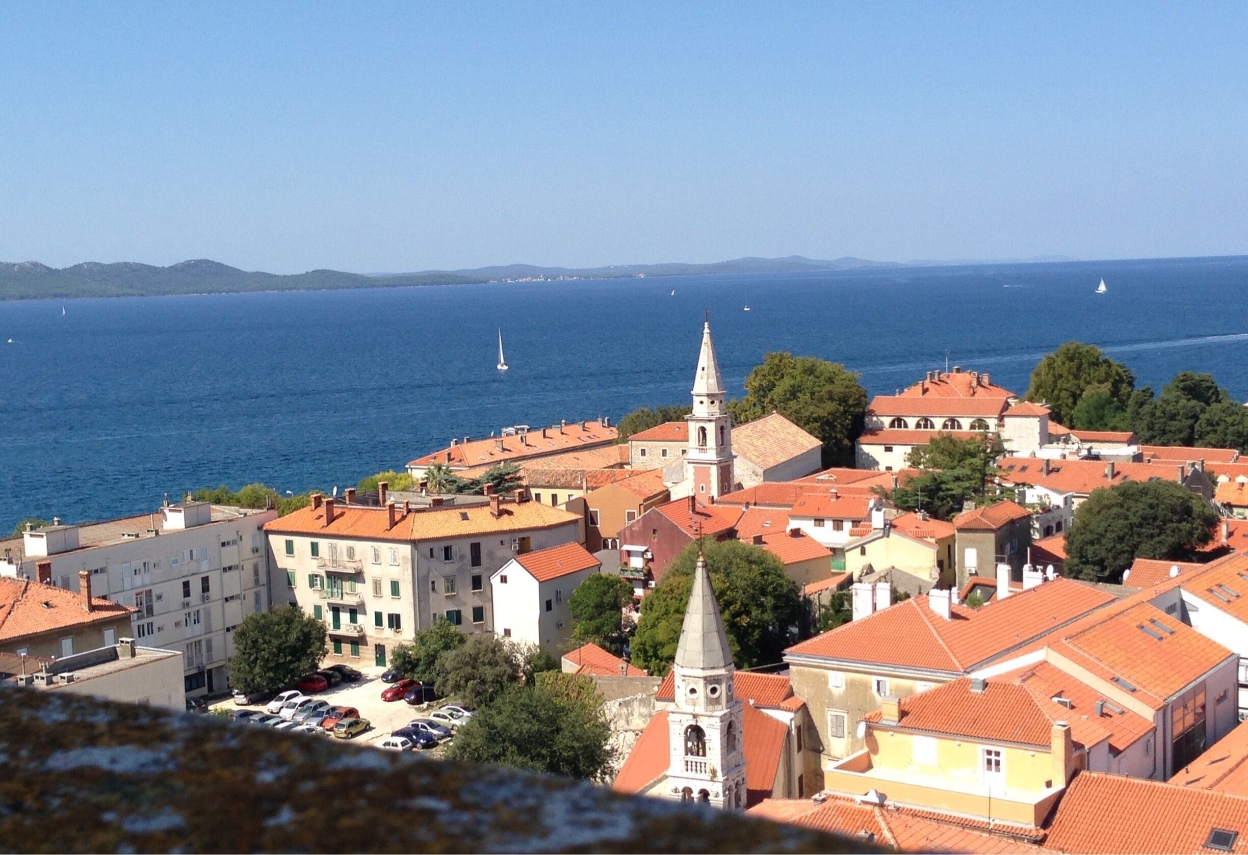 The view from the top of the bell tower in Zadar, Croatia is worth the small fee and the climb. #Zadar