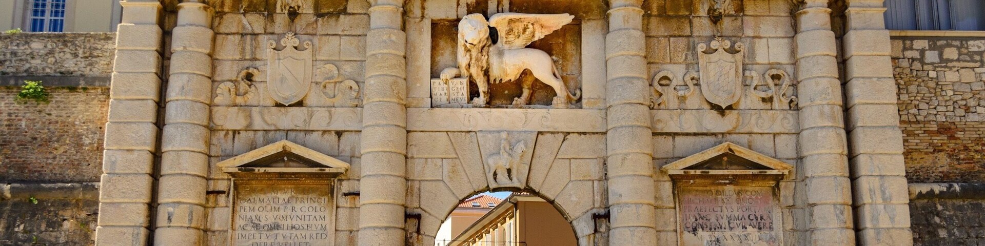 Venetian gate along the walls of Zadar and was once the main entrance to the city.  It was built in 1543.  Zadar was added to list of UNESCO World Heritage Sites in 2017.