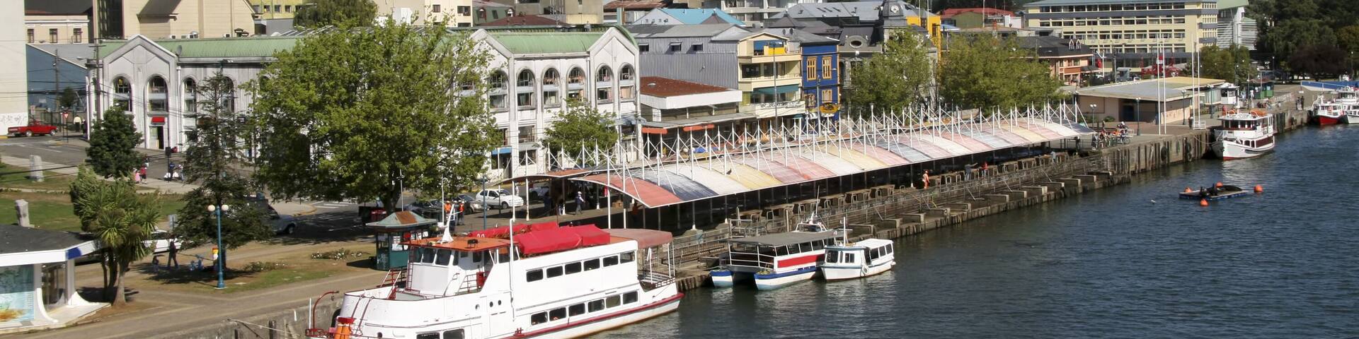 The Center of the Chilean town Valdivia
