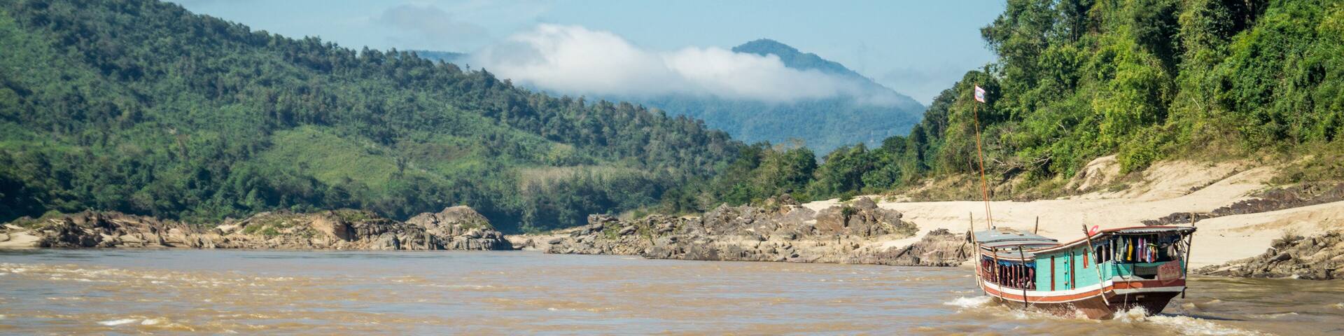 Schifffahrt auf dem Mekong in Laos