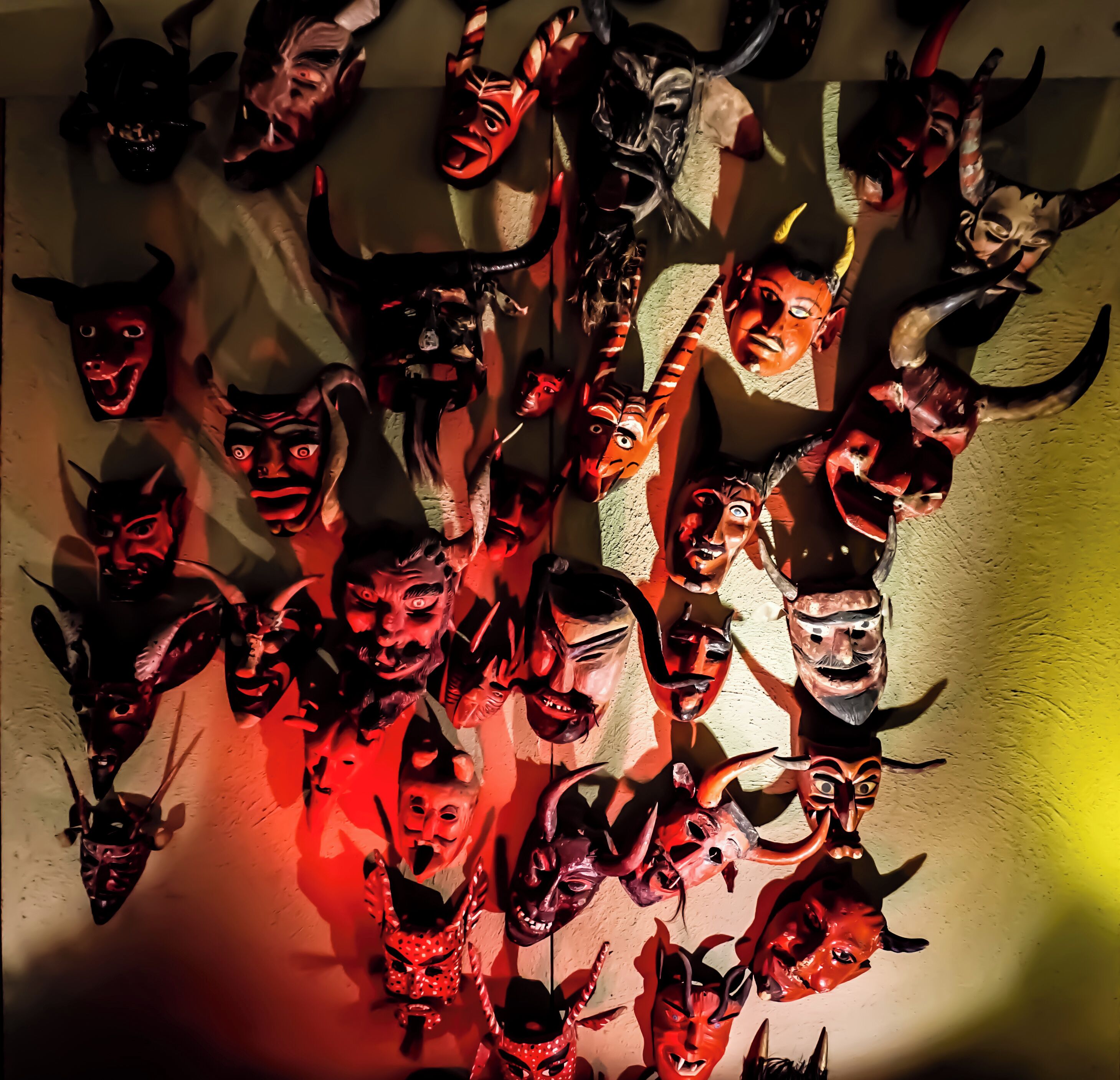 The mexican #culture has used masks before the arrival of the Spanish invasion. These masks are worn during carnivals and parades to portrait fears, good and evil as well as mischief and jokes.