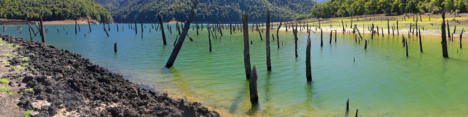 Laguna Verde at Conguillio N.P. (Chile) - panorama