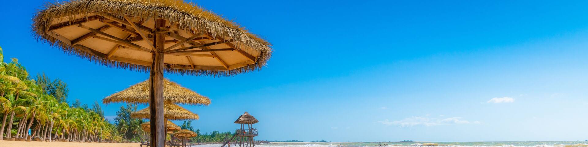 Summer coastal beach view in Zhanjiang, Guangdong Province, China