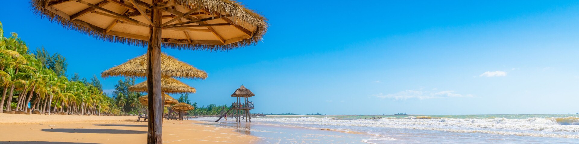 Summer coastal beach view in Zhanjiang, Guangdong Province, China