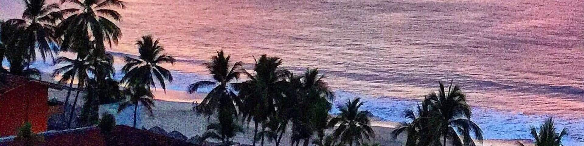Morning view. Ixtapa sunrise colours filling my heart with joy. Love it here!