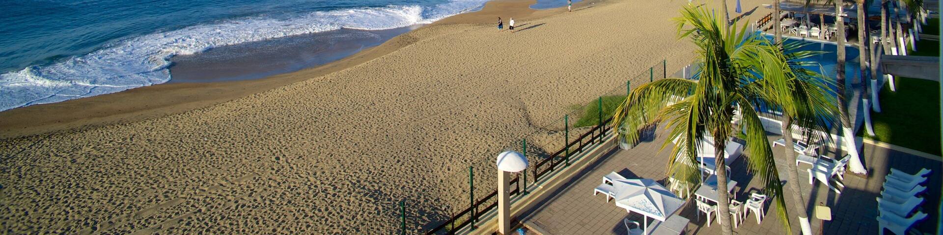Manzanillo showing a luxury hotel or resort, tropical scenes and a beach