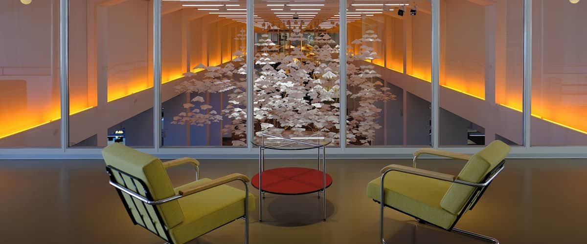 Design museum near the Zurich Central train station. At the lower level, the permanent exhibition shows room with furniture designs from different decades ...