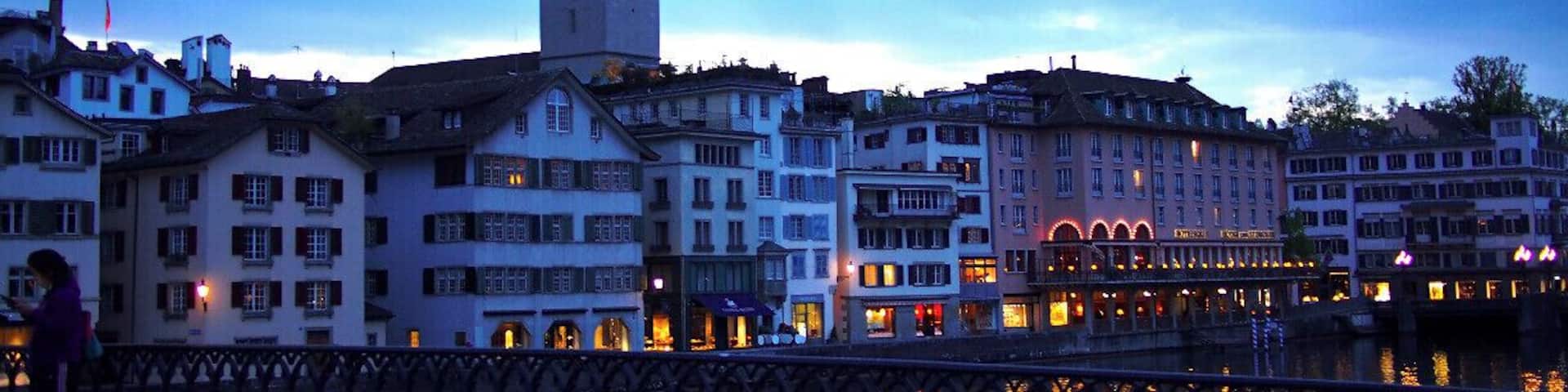 Zurich's altstadt, or "old town" is the perfect place for a twilight stroll.