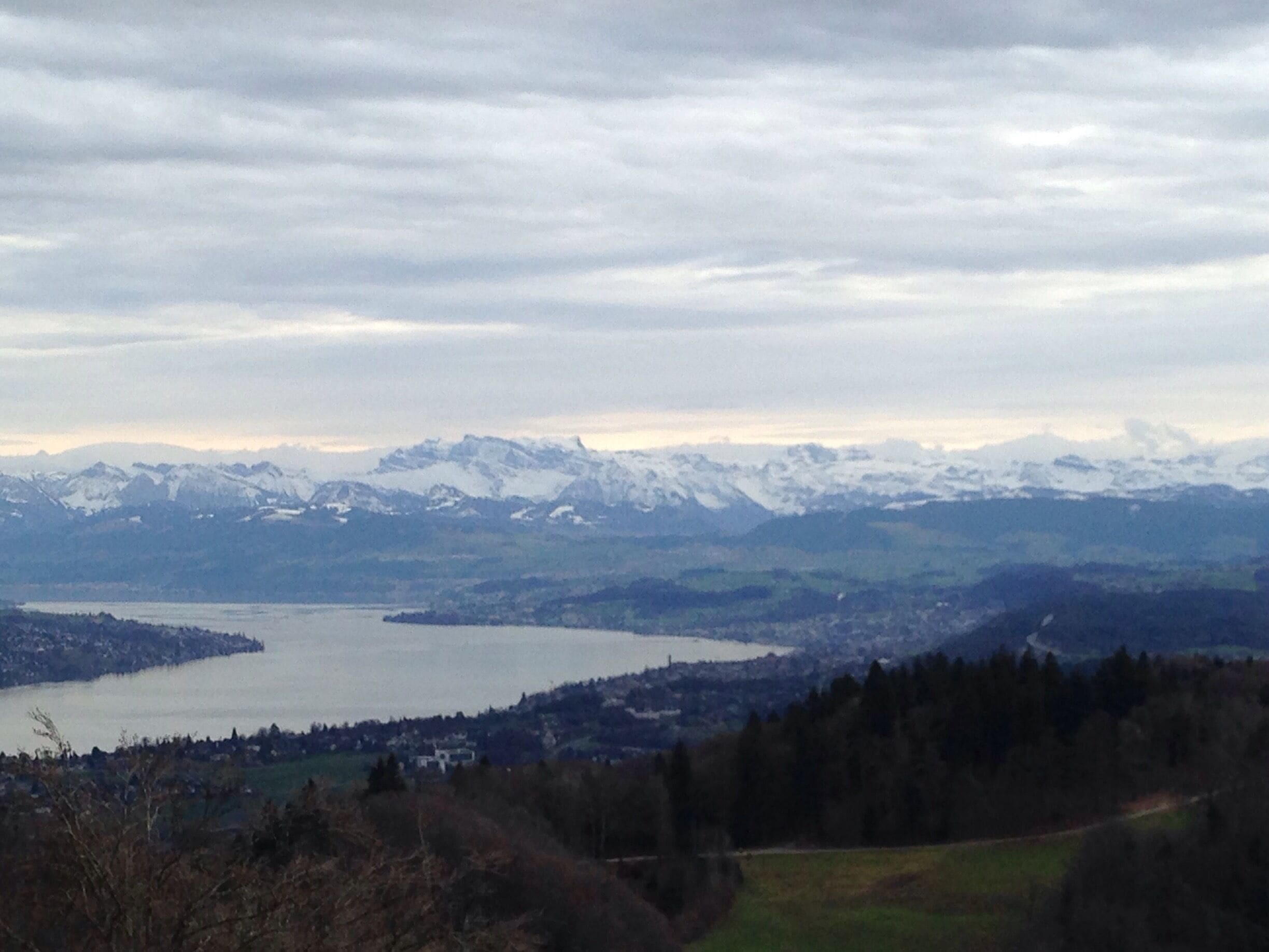 Get great views of the Alps from Zurich's little mountain next door, Üetliberg. Just take the train to the top! 