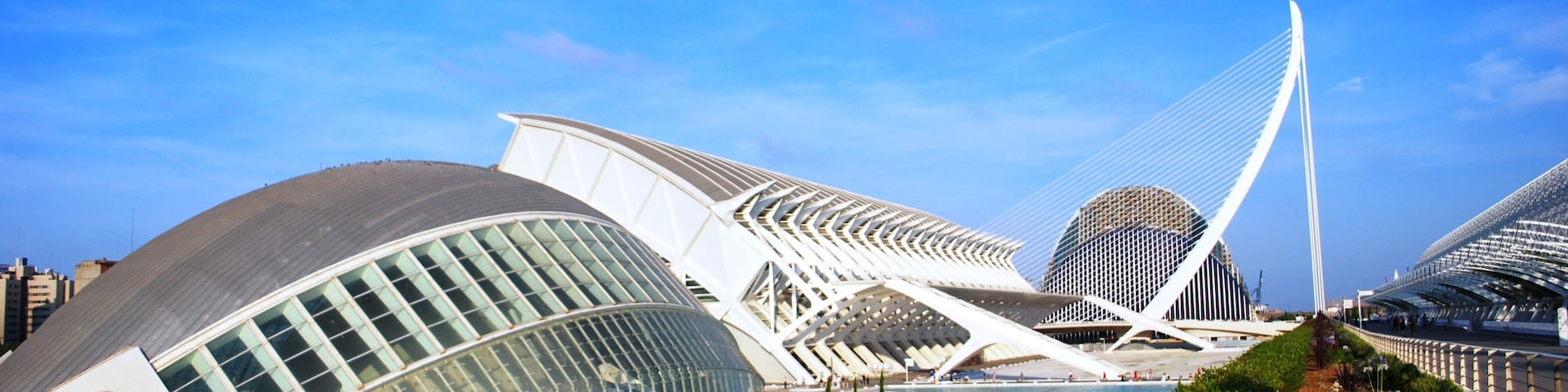The City of Arts and Sciences, located just a bus hop away from the city center, a masterpiece of world renown architects, Valencia's very own Santiago Calatrava and Félix Candela.
