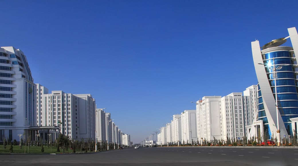 Ashgabat, Turkmenistan. Modern architecture building