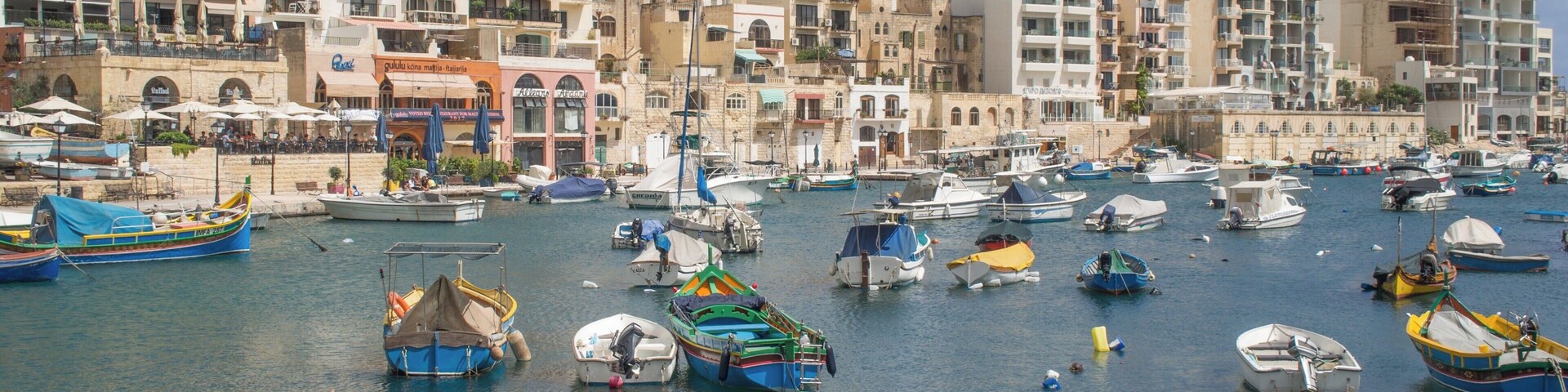 View of the Spinola Bay in St. Julian's, Malta.