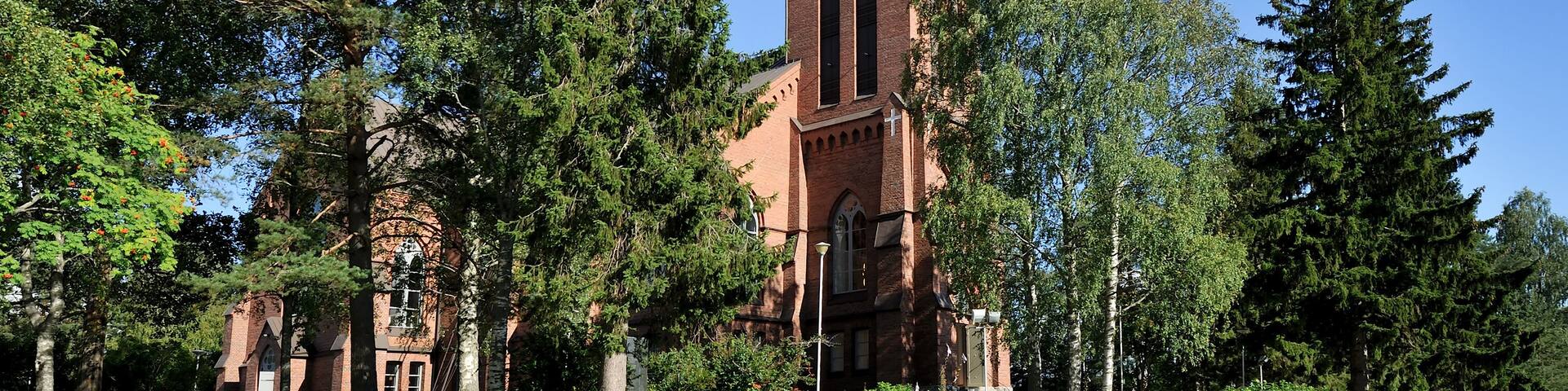 Church in Nurmes town, Finland