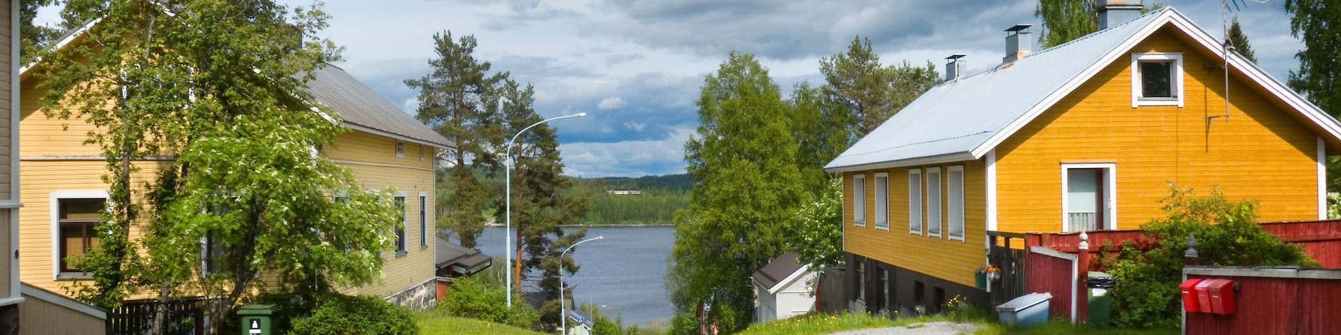 Traditional Finnish architecture in Nurmes, Finland