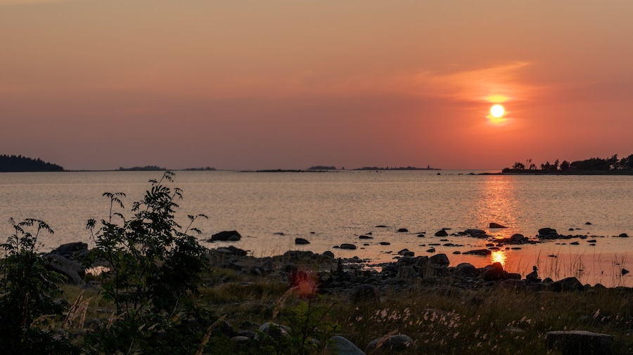 Sunset at seaside, Finland