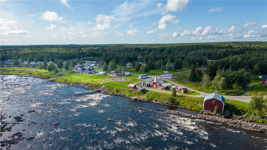 Kukkolankoski or Kukkolaforsen rapids in Tornio river