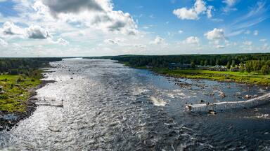 Kukkolankoski or Kukkolaforsen rapids in Tornio river