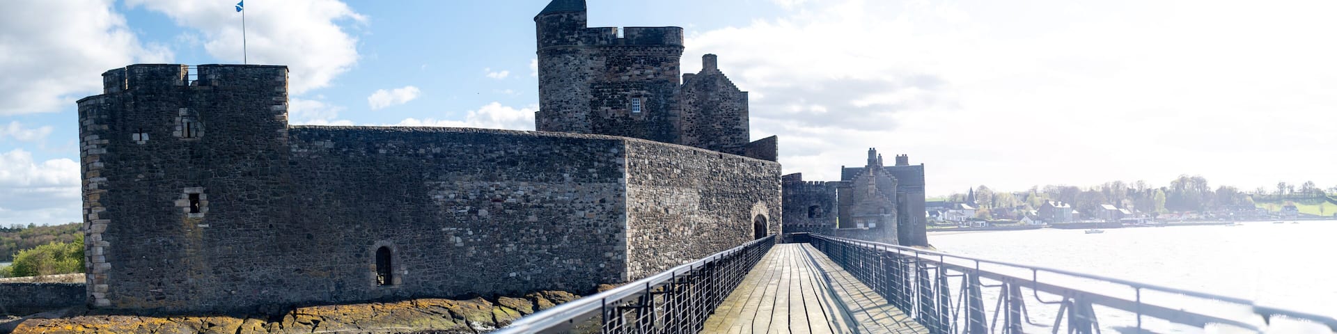 Panorama of Blackness Castle, Scotland, UK