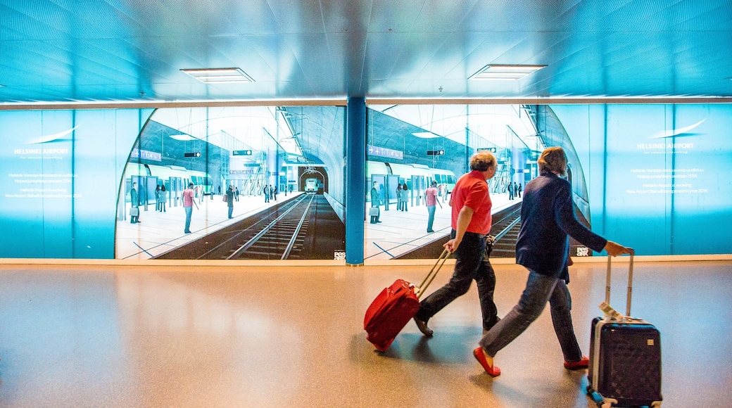 Vantaa showing interior views and railway items as well as a small group of people