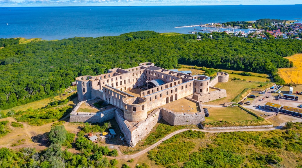 Aerial view of the Borgholm castle in Sweden