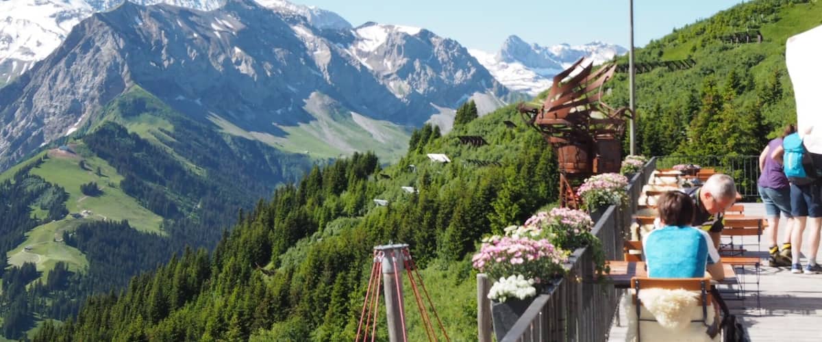 Amazing terrace overlooking Adelboden