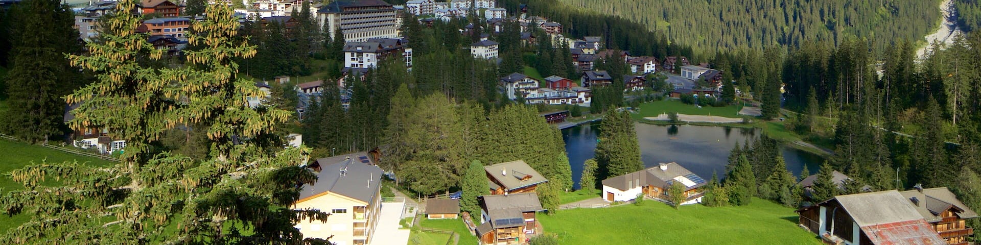 Arosa featuring mountains, a small town or village and landscape views