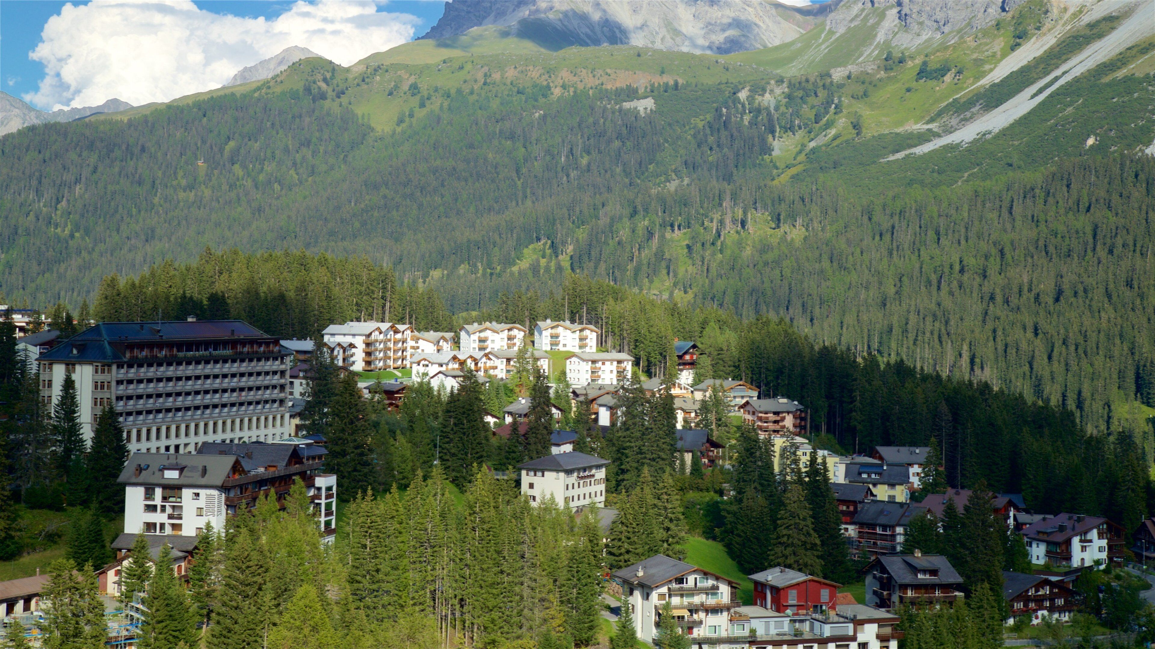 Arosa which includes a small town or village, tranquil scenes and landscape views
