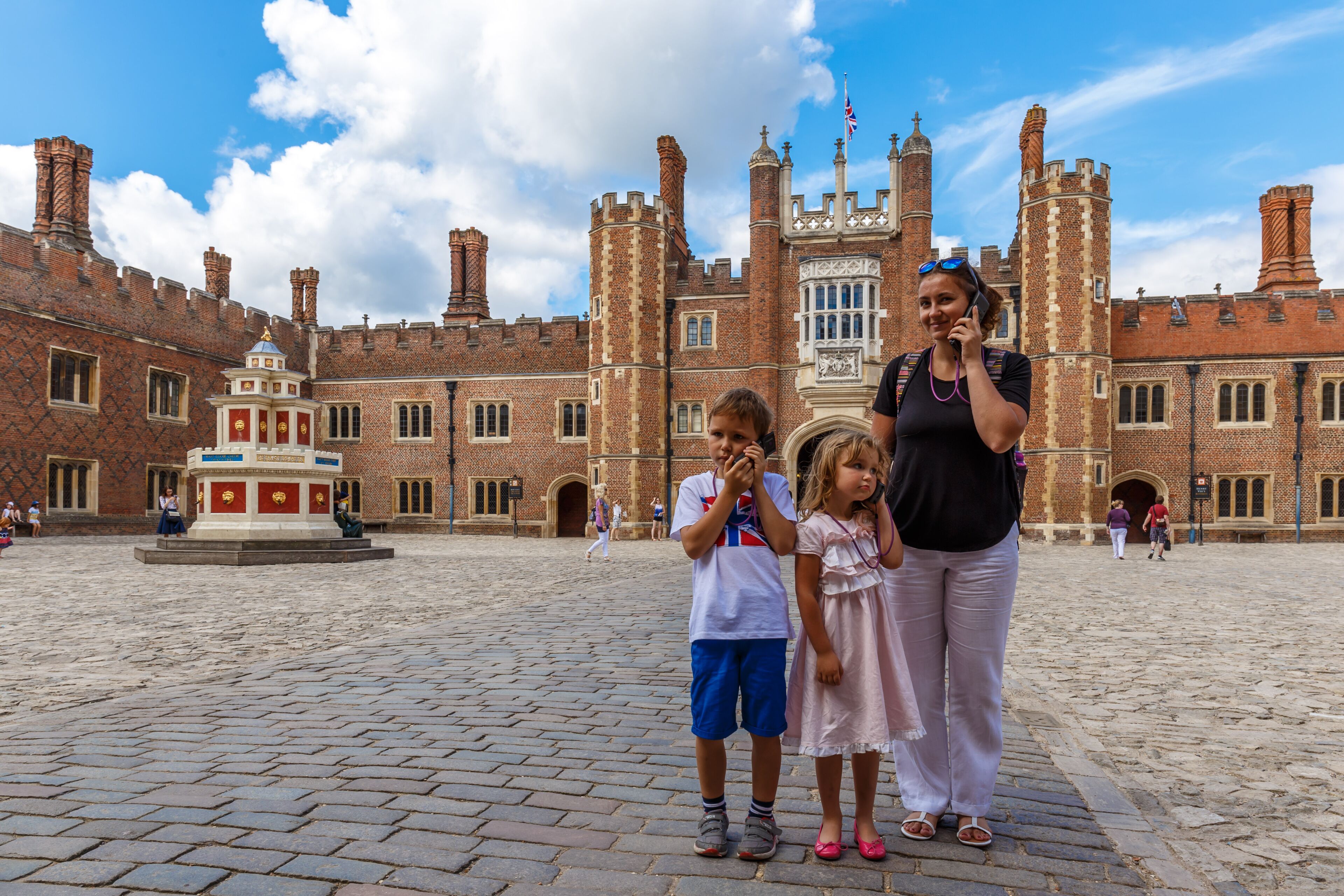 Hampton Court in summer day
