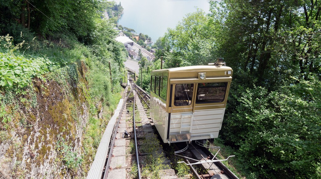 The funicular railway at Montreux in Switzerland