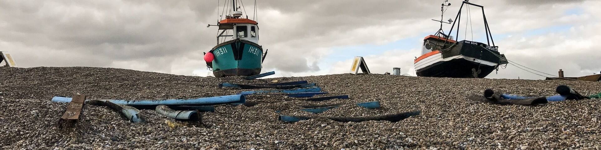 Fishing boats on Aldeburgh beach, Suffolk