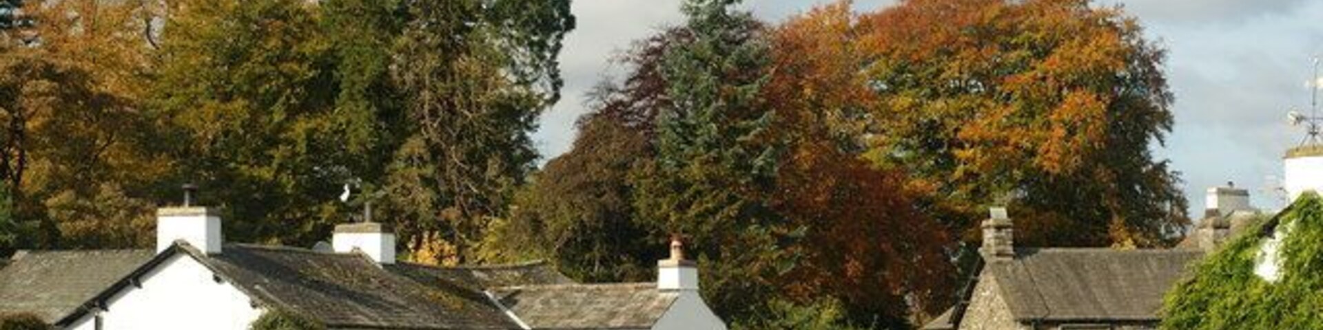 Near Sawrey, Cumbria Some of the houses in this small village. The Tower Bank Arms is just out of picture, to the left.