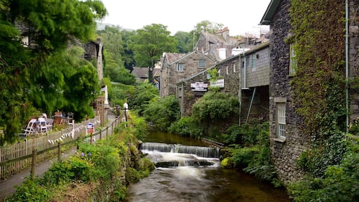 Ambleside featuring heritage architecture, a river or creek and a small town or village