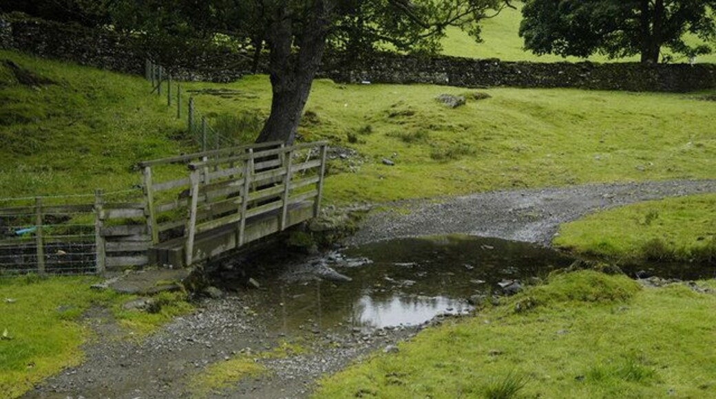 Ford and footbridge over Wilfin Beck, in the Cumbrian civil parish of Claife.